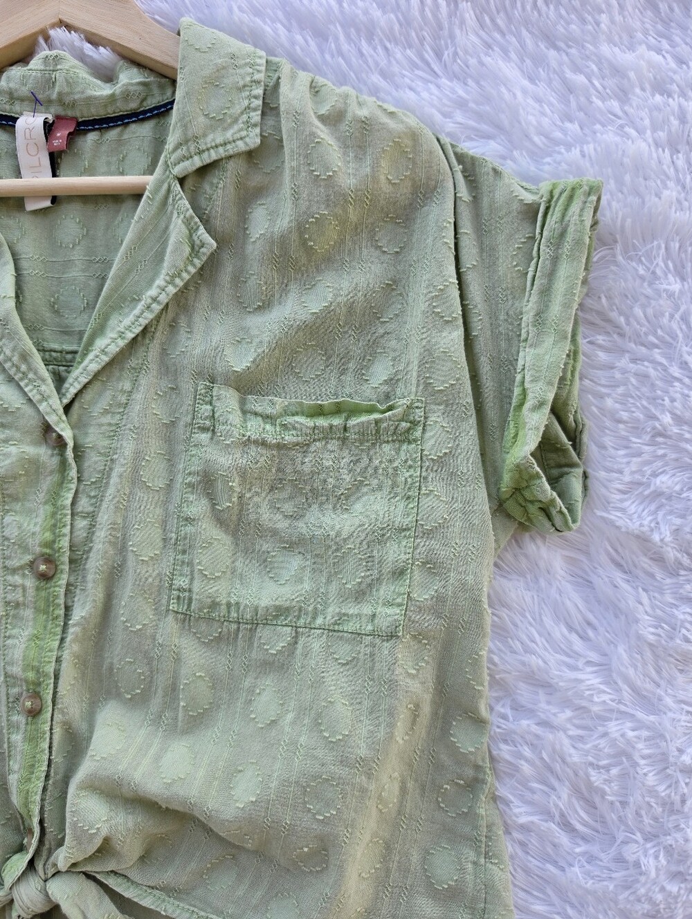 Anthropologie Pilcro The Cammie Surf Tie Hem Button Front Blouse‎ - Picture 4 of 10